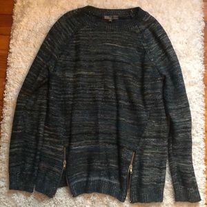 Green Sweater with Zippers